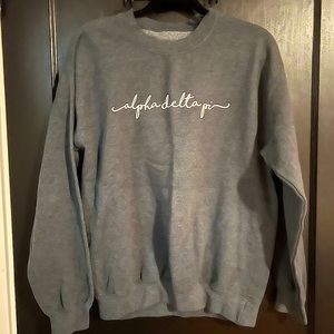 ADPi Pullover grey sweatshirt alpha delta pi